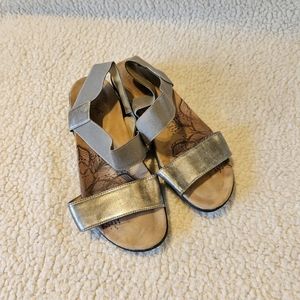 Soft Style hush puppies silver sandals